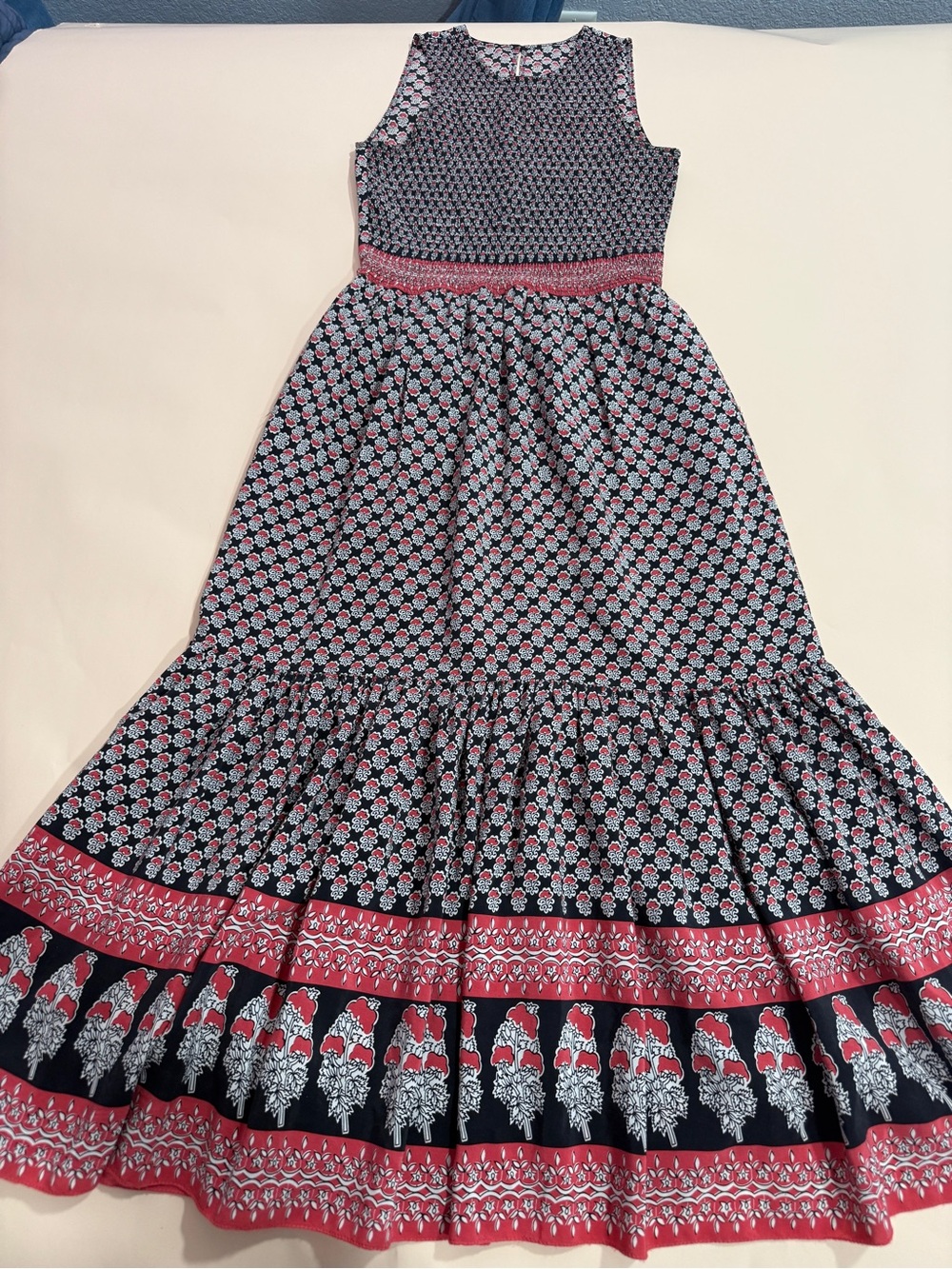 Ulla Johnson Silk Floral Midi Dress Size 0 Boho Luxe Resort Cottagecore Coastal - Picture 2 of 11